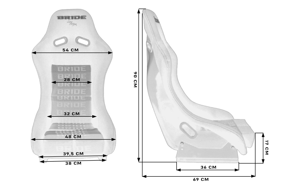 BRIDE Replica - Sporta krēsls GTR Velvet Red