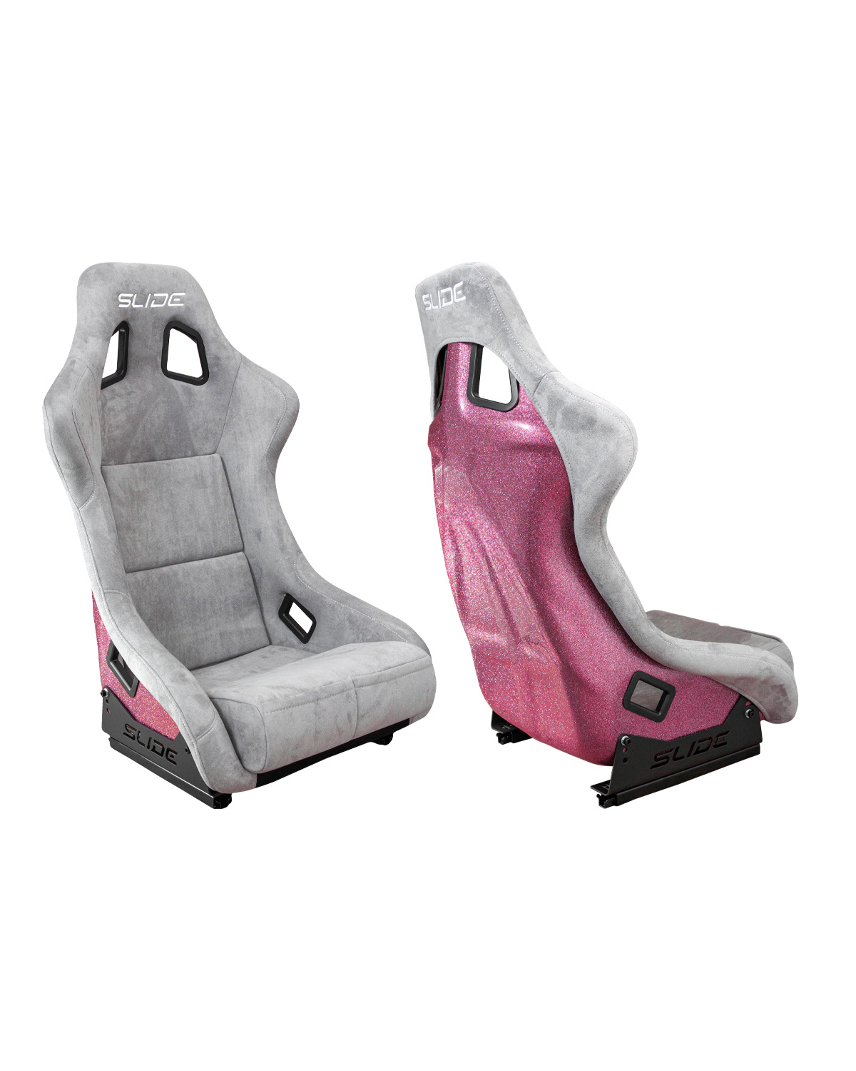 SLIDE - RACING SEAT KS2 Premium Light Beige Suede Light Pink Glitter