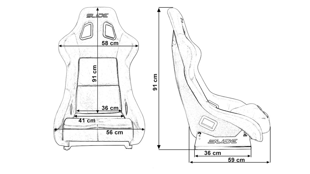 SLIDE - SPORTA KRĒSLS KS2 Premium White & Black Welur Carbon