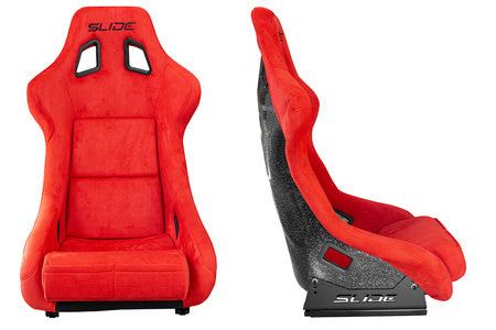 SLIDE - RACING SEAT KS2 Premium Red Suede Black Glitter