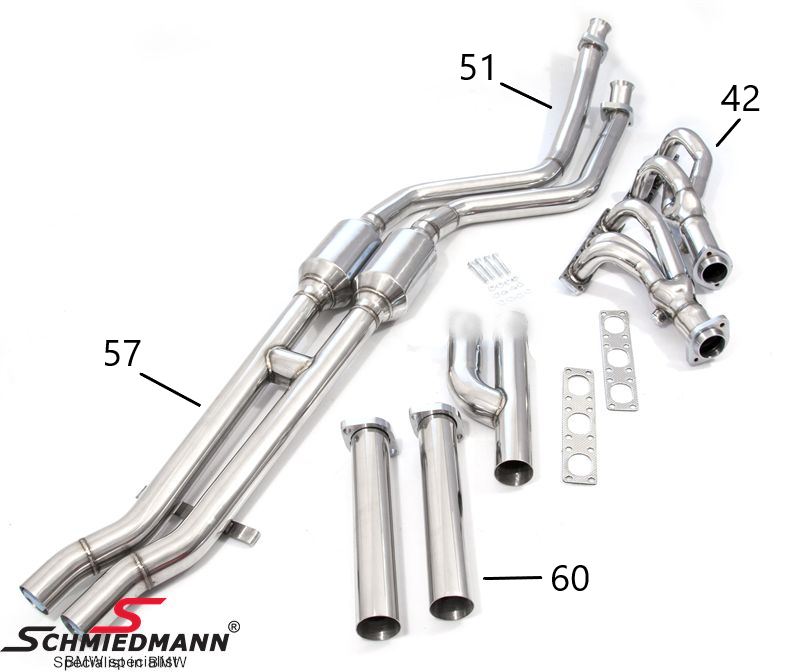 Schmiedmann - Exhaust kit BMW E36 M50/M52