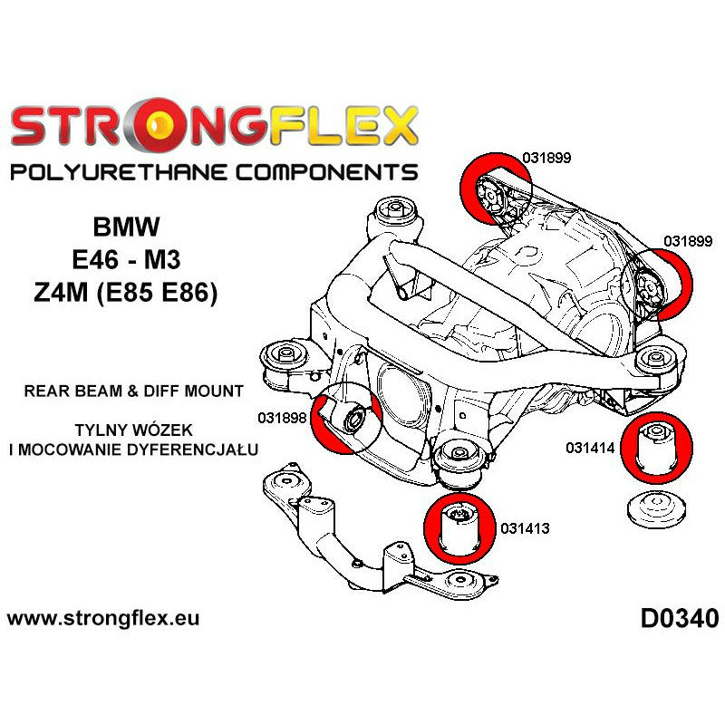 036119B: REAR BEAM MOUNTING BUSHES KIT