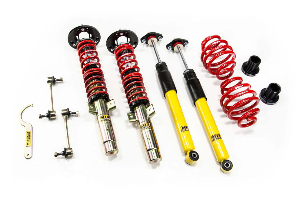 MTS Technik koiloveri Comfort Gold with front camber plates + rear top mounts - BMW 3 / 3 Coupe / 3 Compact / 3 Touring 