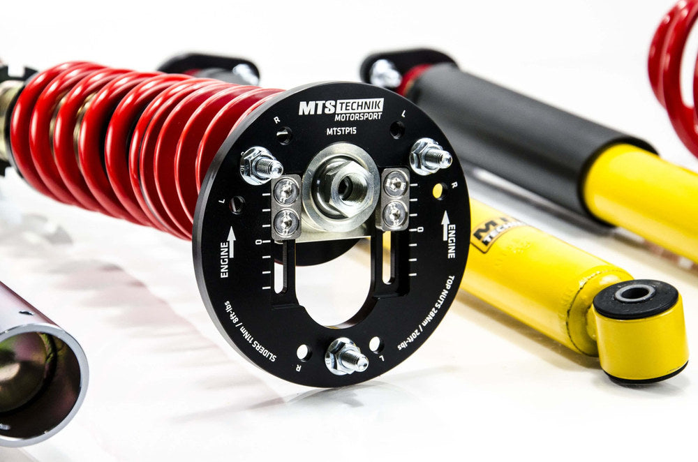 MTS Technik koiloveri Comfort Gold with front camber plates + rear top mounts - BMW 3 / 3 Touring / 3 Convertible (E30)