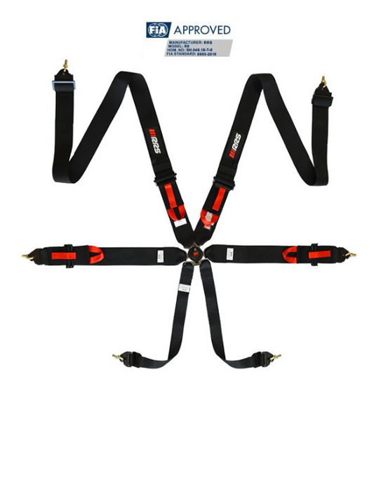 RRS - FIA R6 2.9 KG HARNESS (6PTS) DIFFERENT COLORS