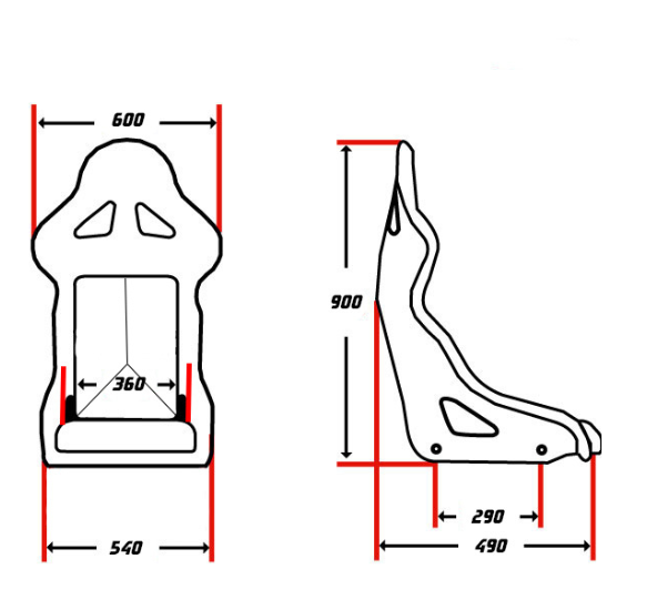 RRS - COBRA PRO LEATHERETTE FIA RACING SEAT