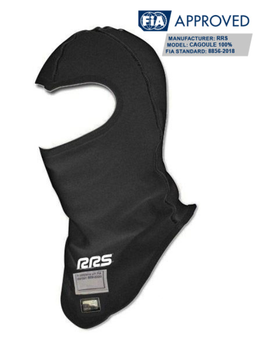 FIREPROOF BALACLAVA RRS BLACK FLEX® - FIA 8856-2018