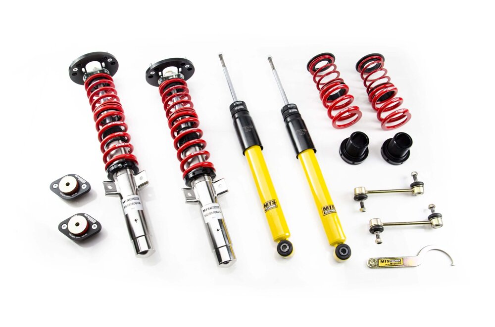 MTS Technik koiloveri Street Inox with front camber plates + rear top mounts - BMW 3 / 3 Coupe / 3 Compact / 3 Touring /