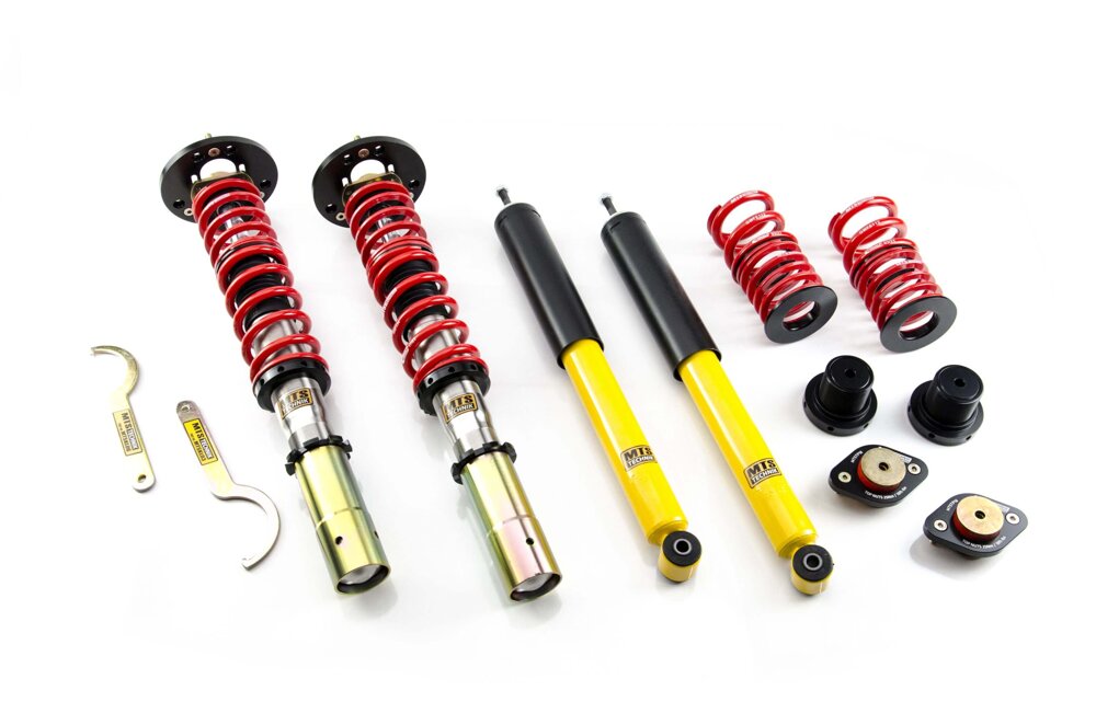 MTS Technik koiloveri Stance Inox with front camber plates + rear top mounts - BMW 3 / 3 Touring / 3 Convertible (E30)