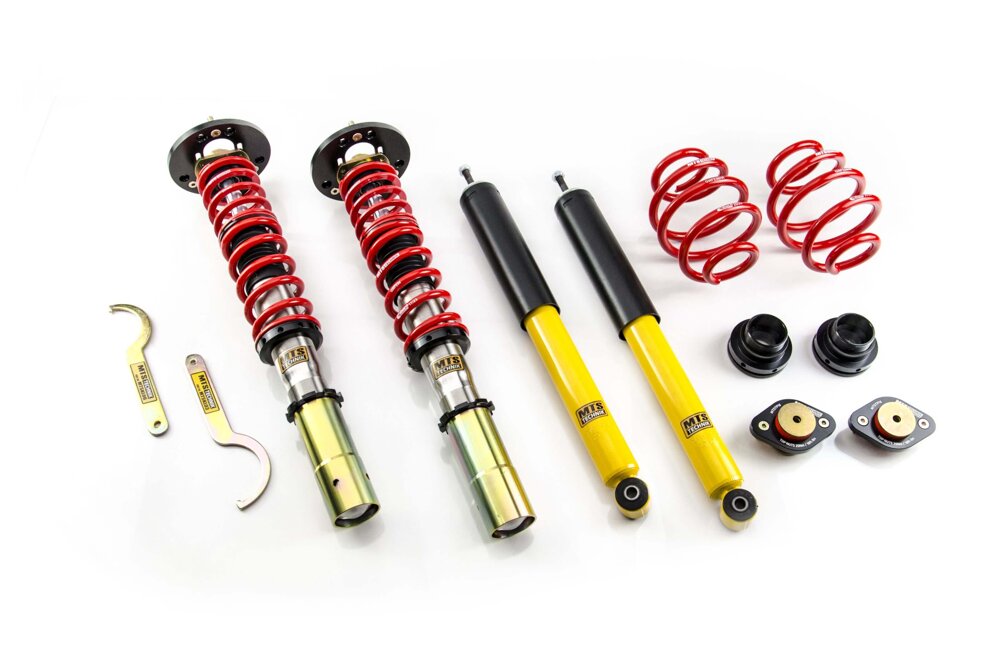 MTS Technik koiloveri Street Inox with front camber plates + rear top mounts - BMW 3 / 3 Touring / 3 Convertible (E30)