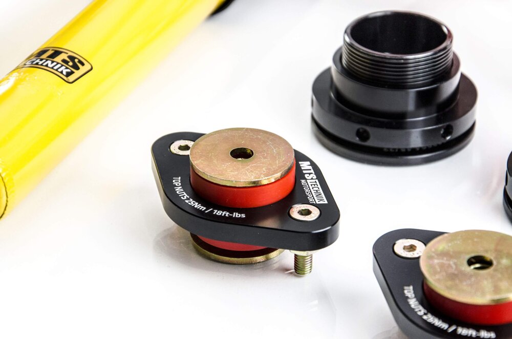 MTS Technik koiloveri Comfort Inox with front camber plates + rear top mounts - BMW 3 / 3 Touring / 3 Convertible (E30)