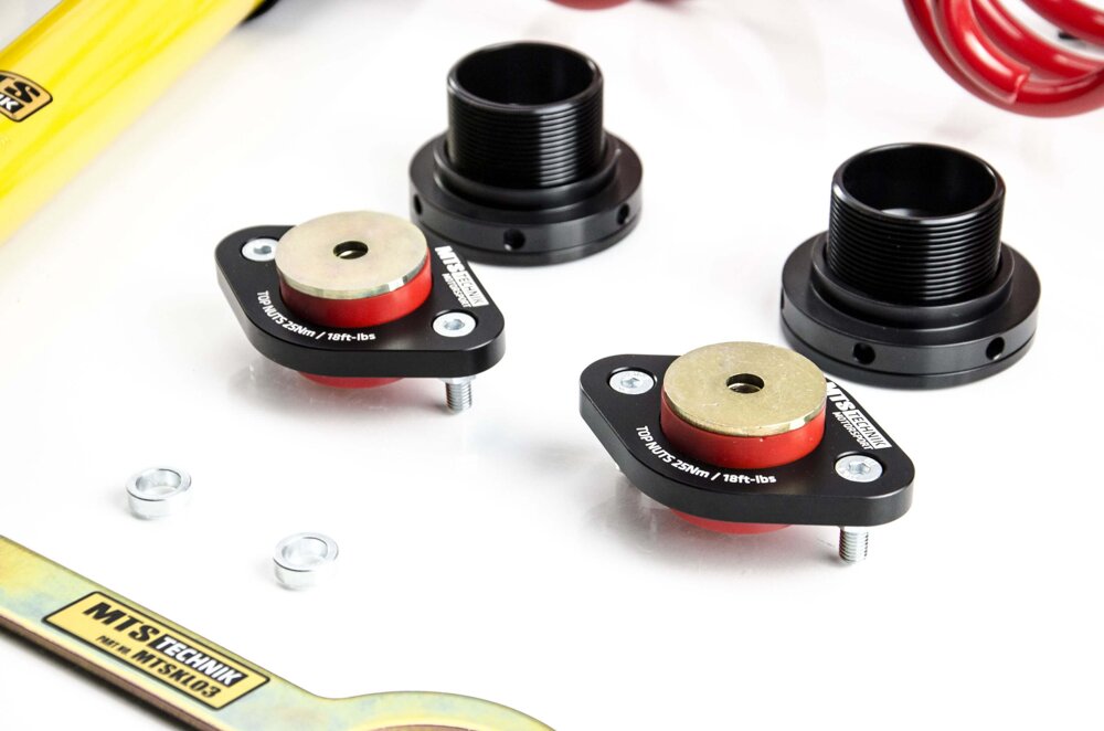 MTS Technik koiloveri Street Inox with front camber plates + rear top mounts - BMW 3 Compact (E36)
