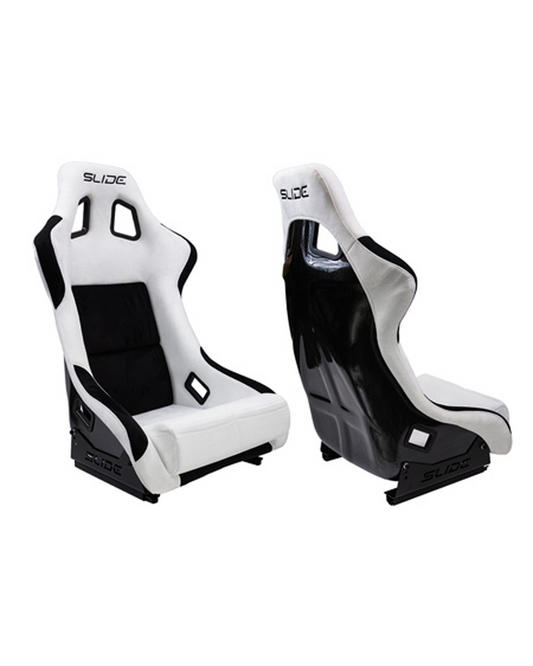 SLIDE - SPORTA KRĒSLS KS2 Premium White & Black Welur Carbon