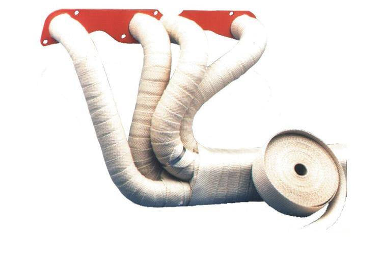 TurboWorks - Izpūtēja termoizolācija 50mm x 1mm x 10m Balta, Līdz 800 grādiem