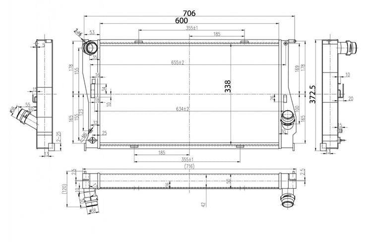 TurboWorks - Sports Water Radiator BMW E92 E90 335D 2006 - 2011