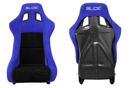 SLIDE - RACING SEAT KS2 Premium Black & Purple Suede Black Glitter