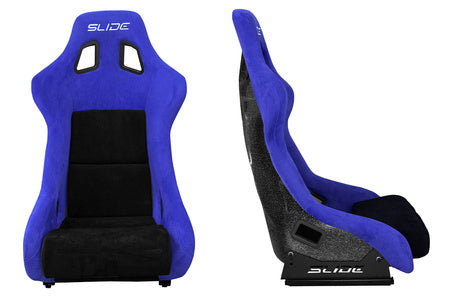 SLIDE - RACING SEAT KS2 Premium Black & Purple Suede Black Glitter