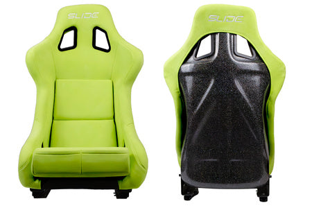 SLIDE - RACING SEAT KS2 Premium  Light Green Welur Stellar Grey Glitter
