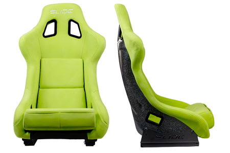 SLIDE - RACING SEAT KS2 Premium  Light Green Welur Stellar Grey Glitter