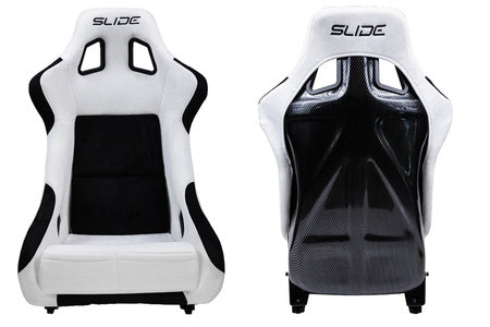 SLIDE - SPORTA KRĒSLS KS2 Premium White & Black Welur Carbon