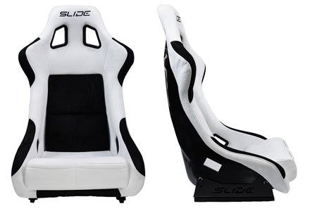 SLIDE - SPORTA KRĒSLS KS2 Premium White & Black Welur Carbon