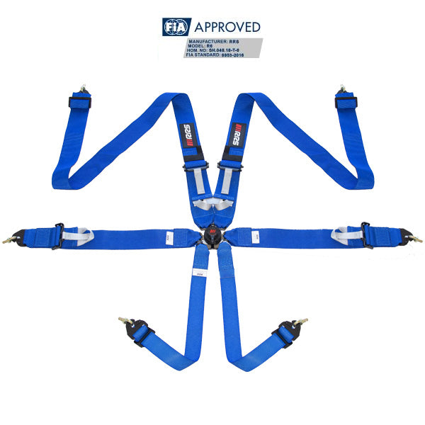 RRS - FIA R6 2.9 KG HARNESS (6PTS) DIFFERENT COLORS